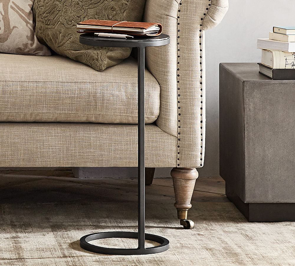 Duke 10&amp;quot; Round Metal Accent Table