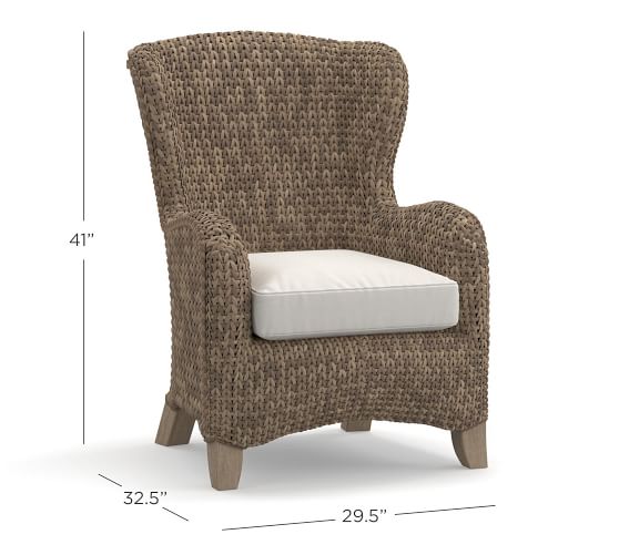 indoor wicker wingback chairs