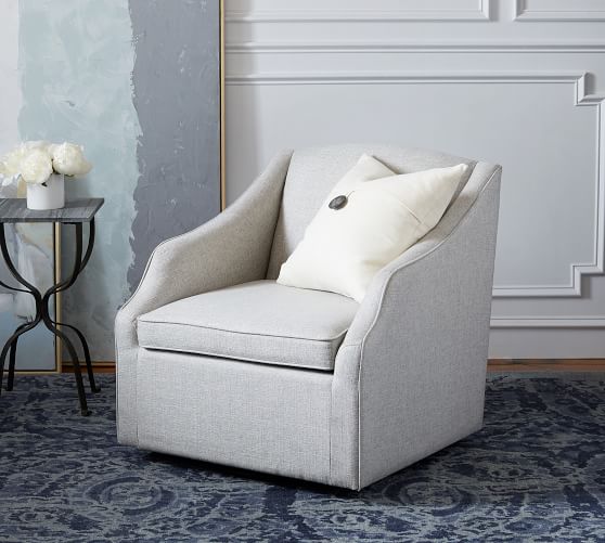 swivel upholstered armchair