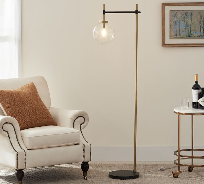 glass bulb floor lamp