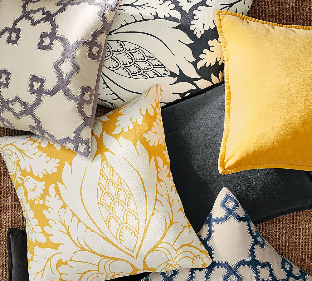 Damask Print Decorative Pillow Cover Pottery Barn