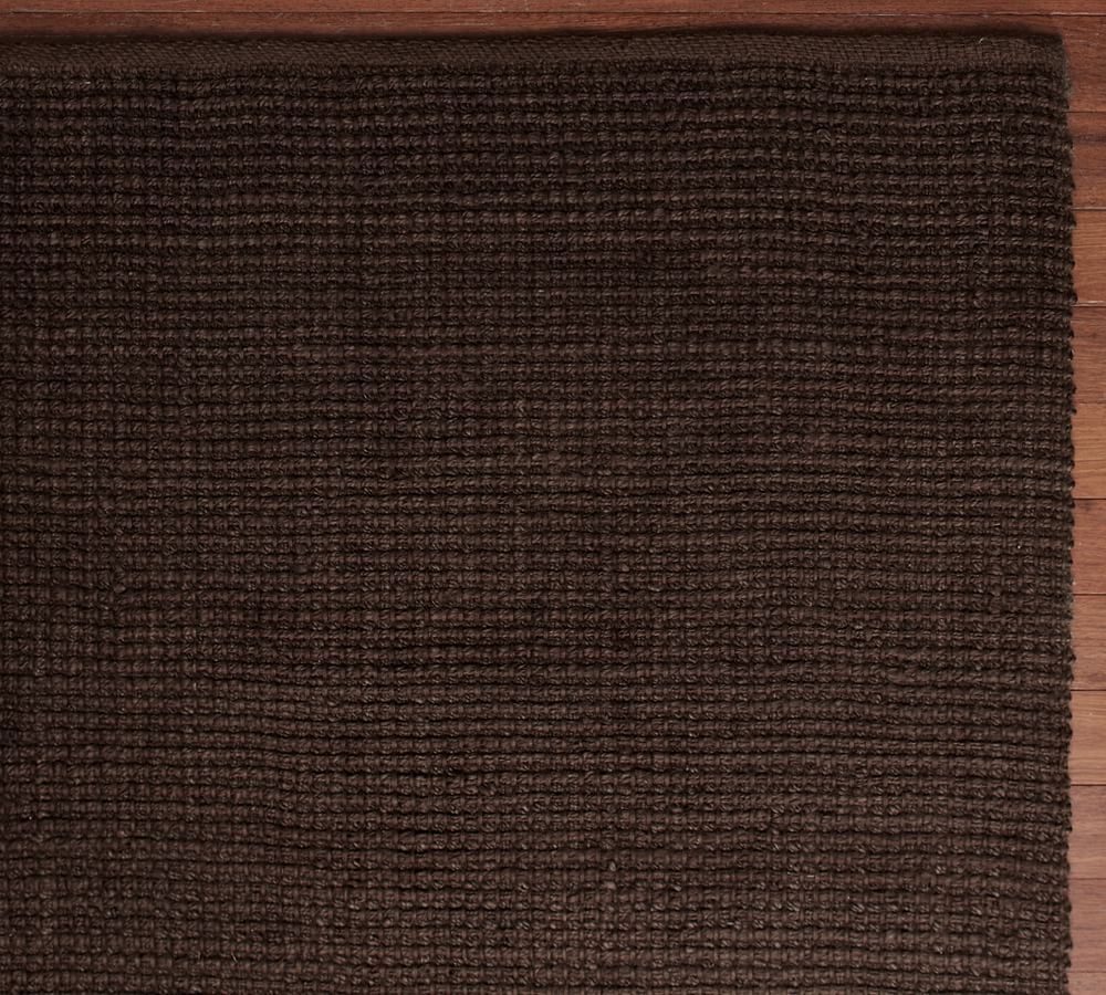 Mason Boucle Jute Rug Espresso Pottery Barn
