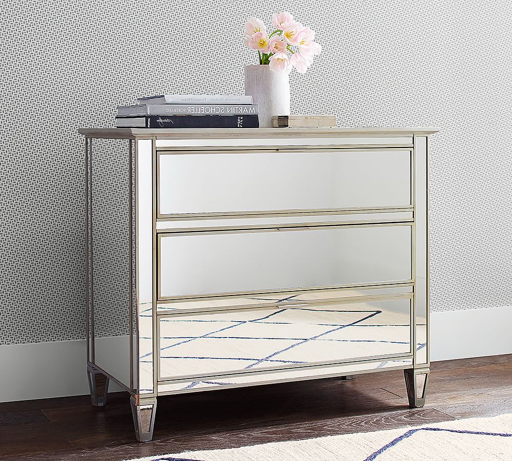 pottery barn park mirrored desk