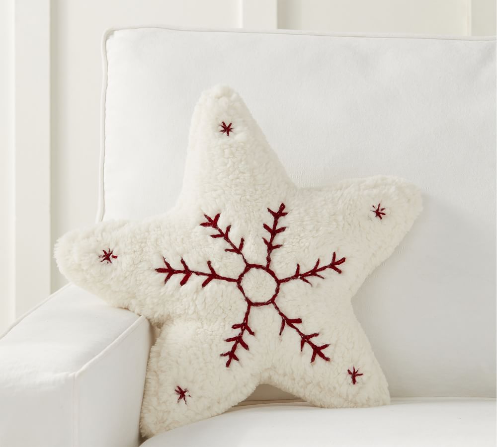 Cozy Embroidered Star Shaped Pillow Pottery Barn