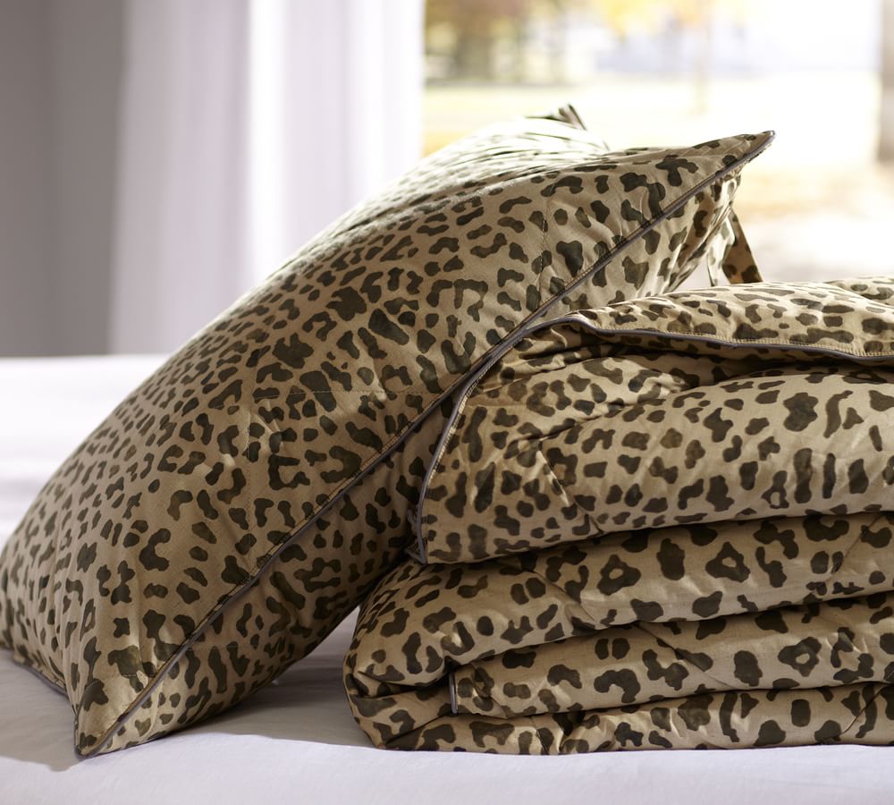 Leopard Comforter & Shams Pottery Barn