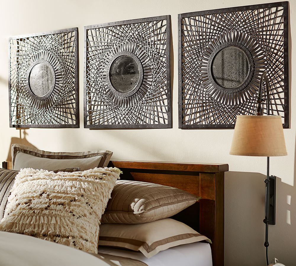 Metal Fan Lattice Wall Mirror Pottery Barn