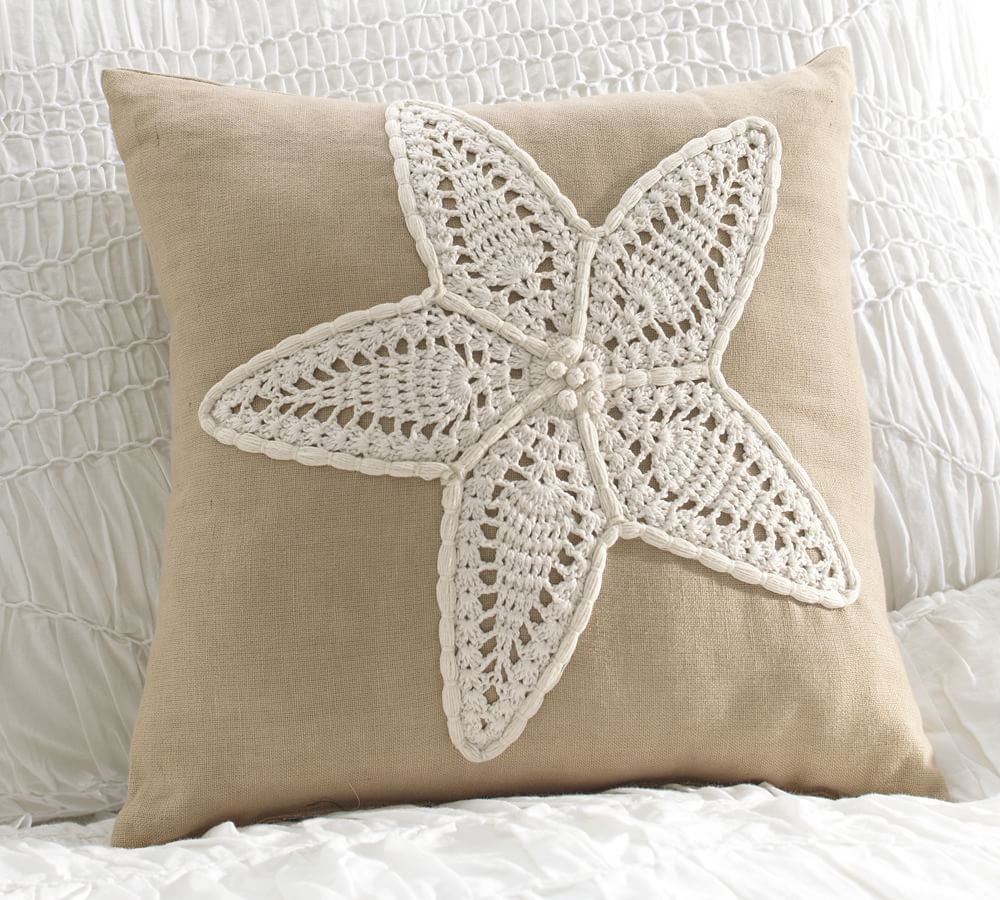 Crochet Starfish Decorative Pillow Pottery Barn