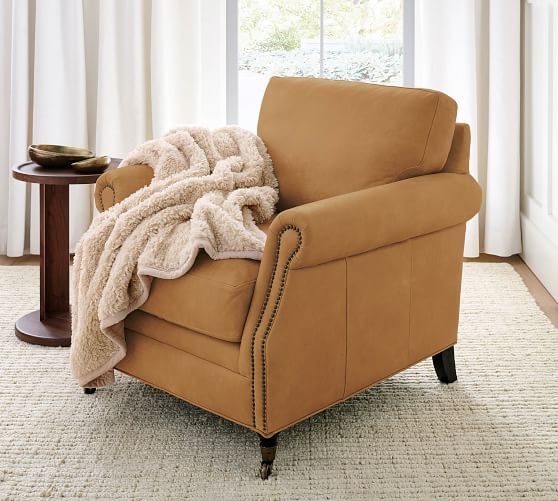 nubuck leather armchair