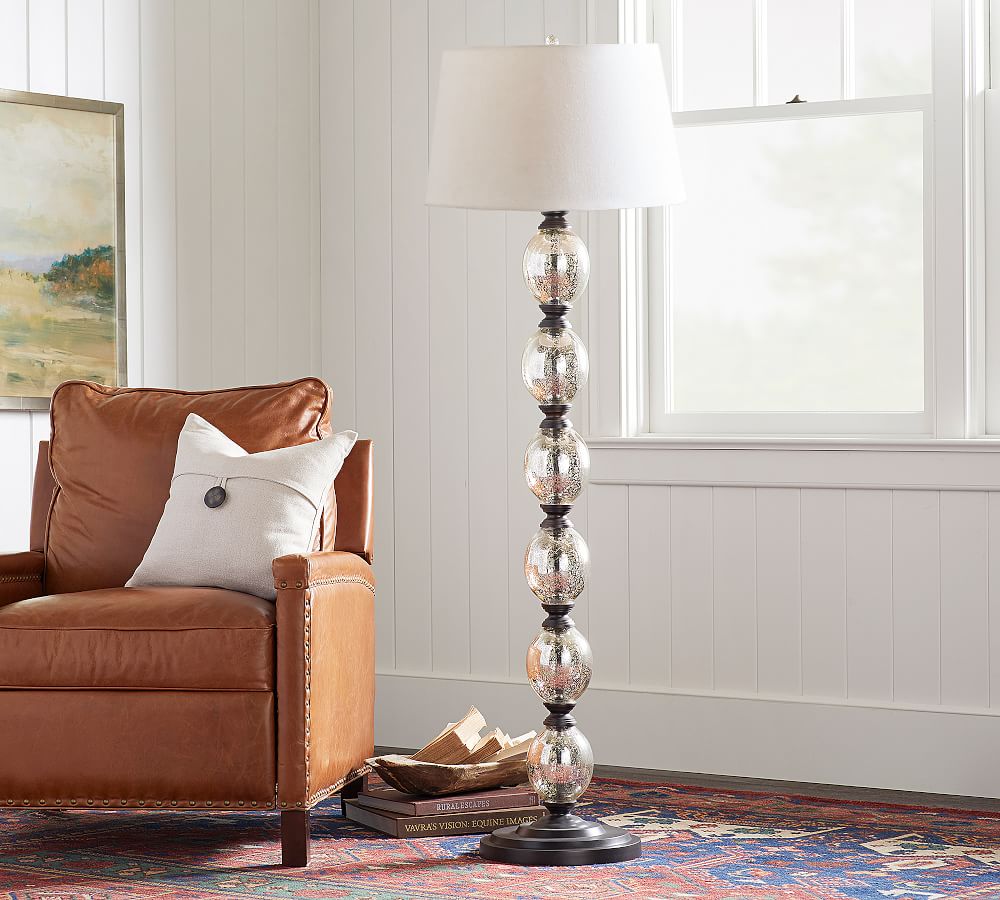 Stacked Mercury Glass Floor Lamp Pottery Barn