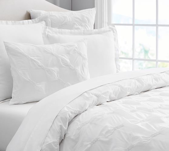 pottery barn ruched duvet cover