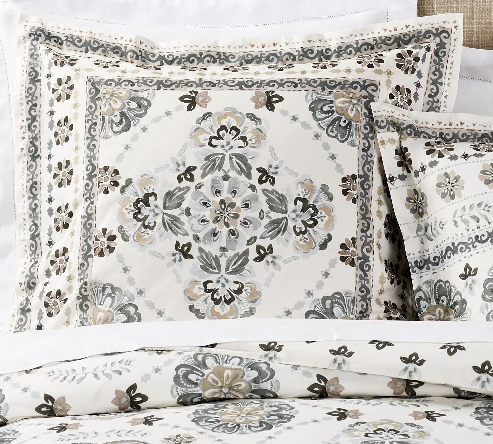 Lila Reversible Organic Pillow Sham Pottery Barn