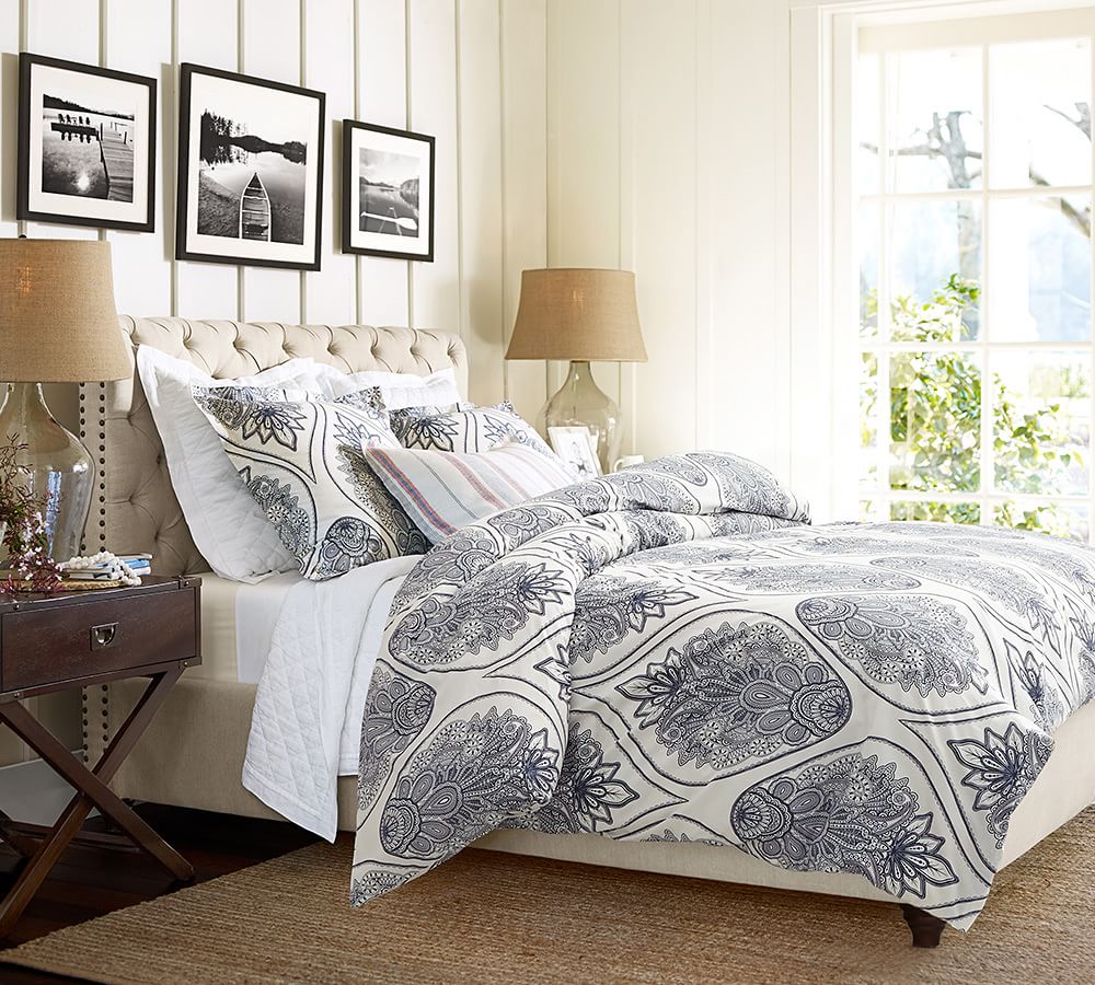 Cassidy Medallion Patterned Duvet Cover & Sham Pottery Barn