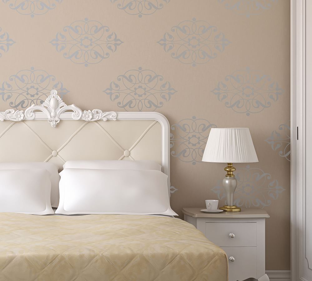 Damask Pattern Removable Wall Decal | Pottery Barn