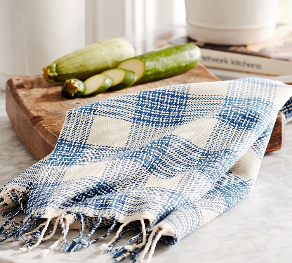 Woven Check Kitchen Towel, Set of 2 Pottery Barn