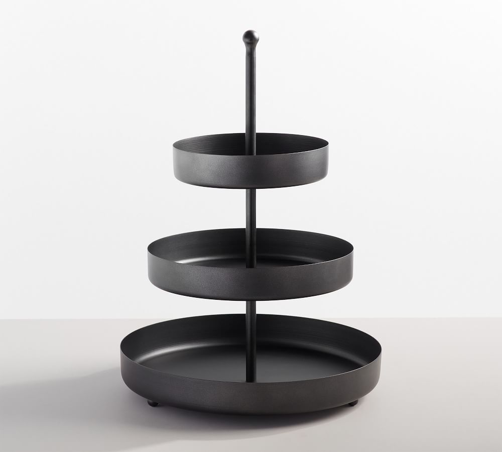 Black Metal Tiered Stand | Pottery Barn