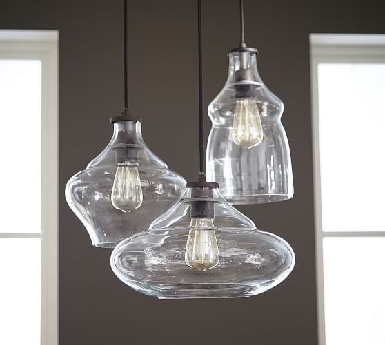 pottery barn glass light fixture