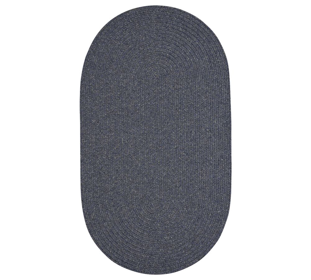 Emerson Oval Synthetic Indoor/Outdoor Braided Rug Pottery Barn