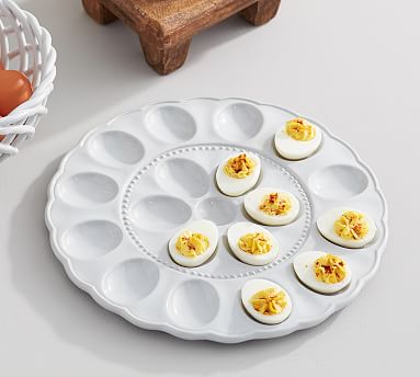 ceramic egg plate