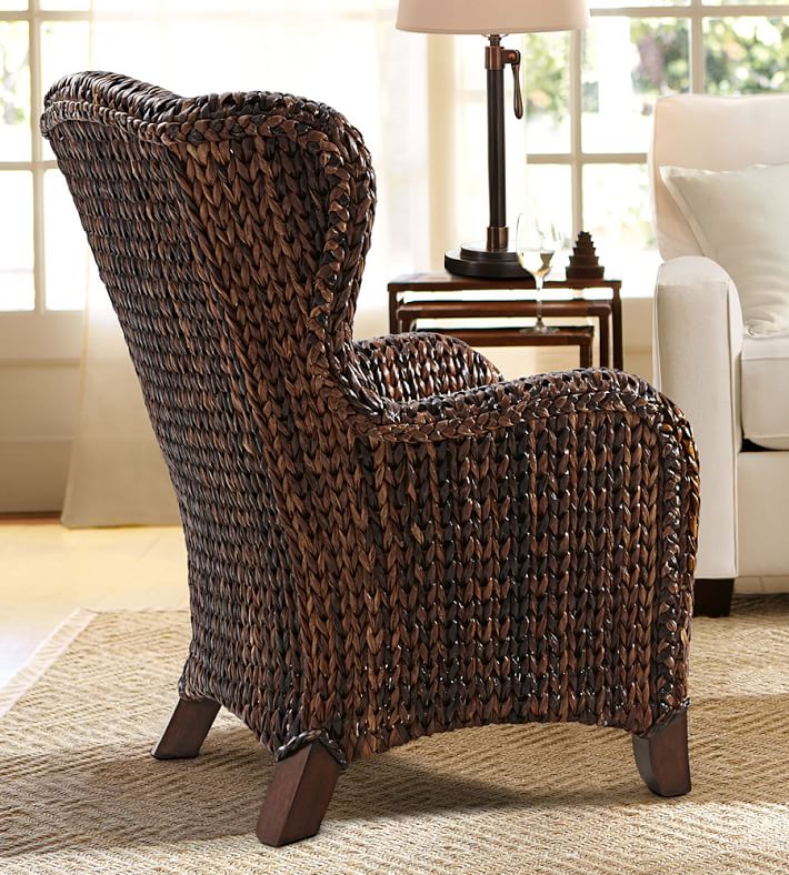 seagrass wing back chair