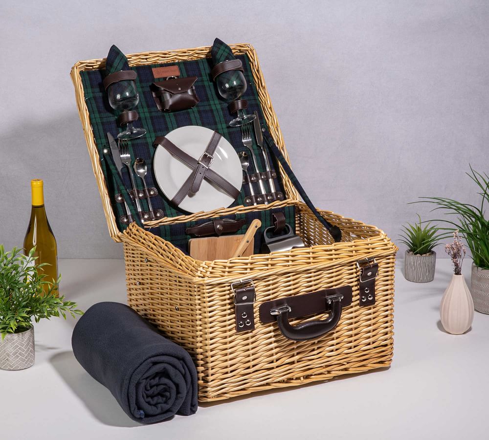 Chatham AllSeason Picnic Basket Set for 2 Pottery Barn