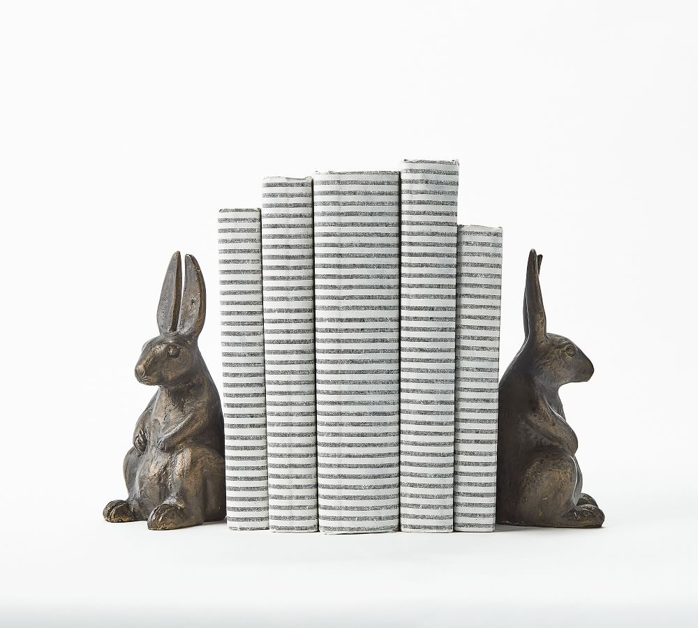 The Emily & Meritt Bunny Bookends Pottery Barn