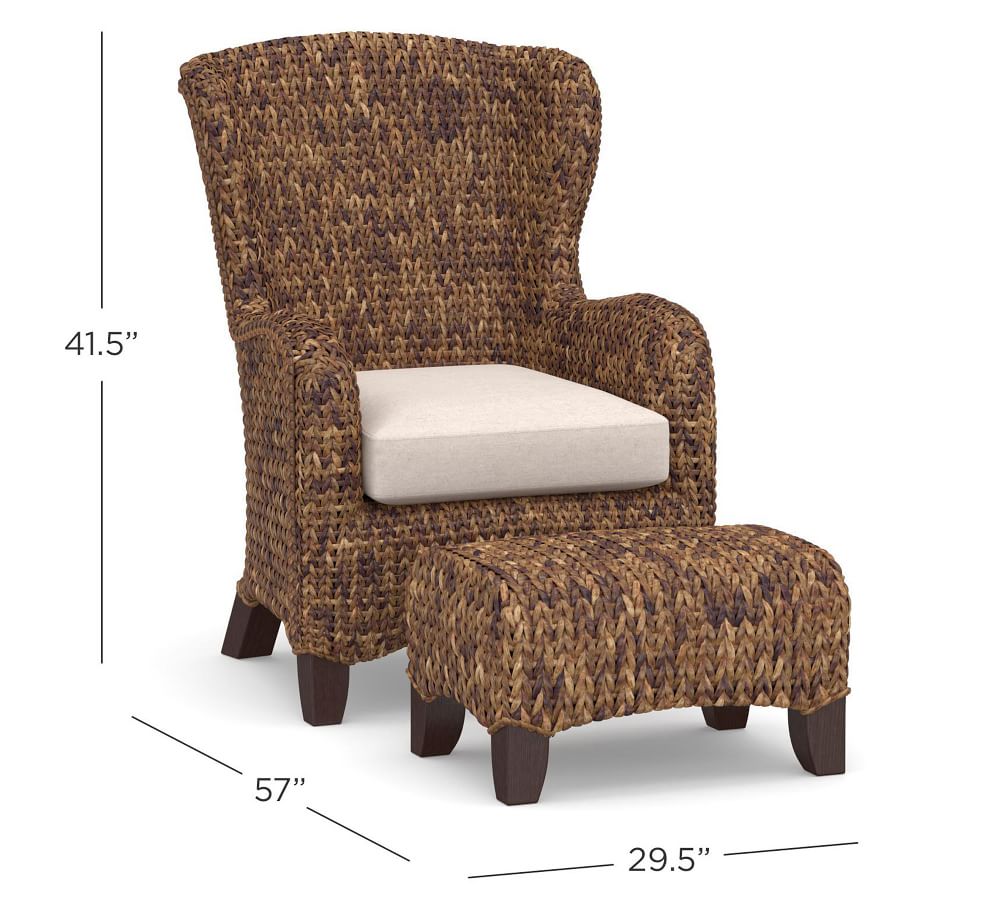 Seagrass Wingback Chair | Pottery Barn