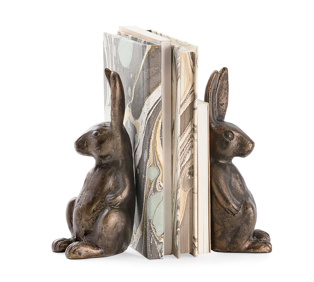 The Emily & Meritt Bunny Bookends Pottery Barn