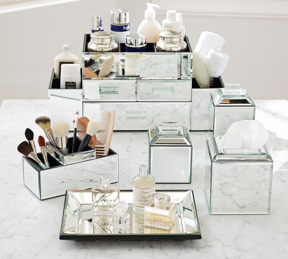 Mirrored Bath Accessories Pottery Barn