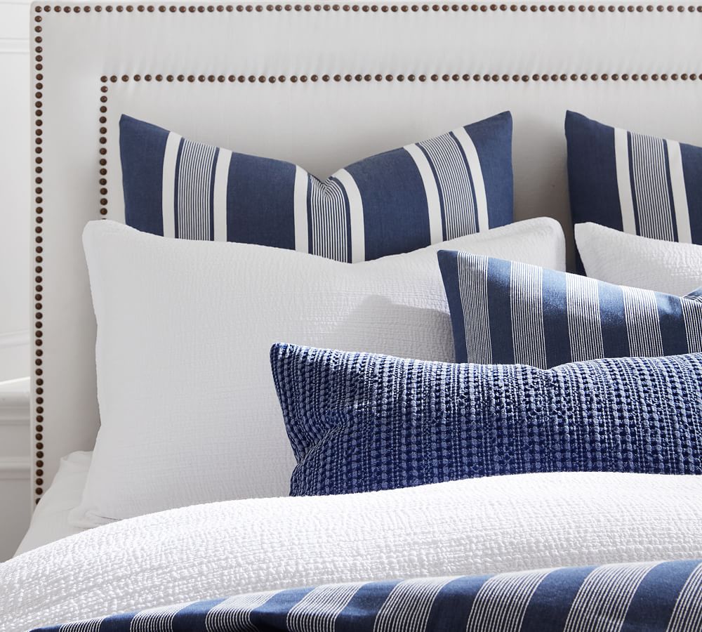 Crinkle Gauze Cotton Duvet Cover & Shams Pottery Barn