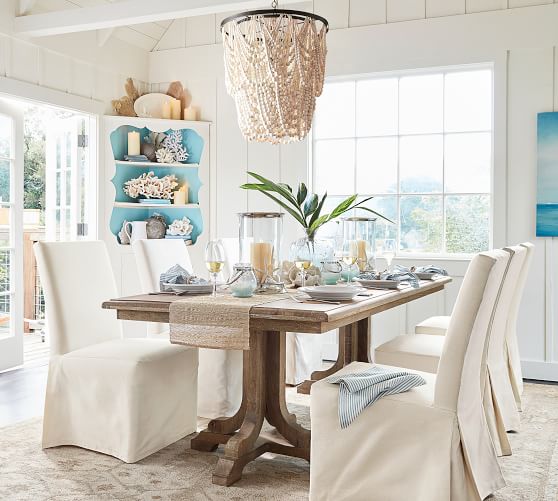 dining room beaded chandelier