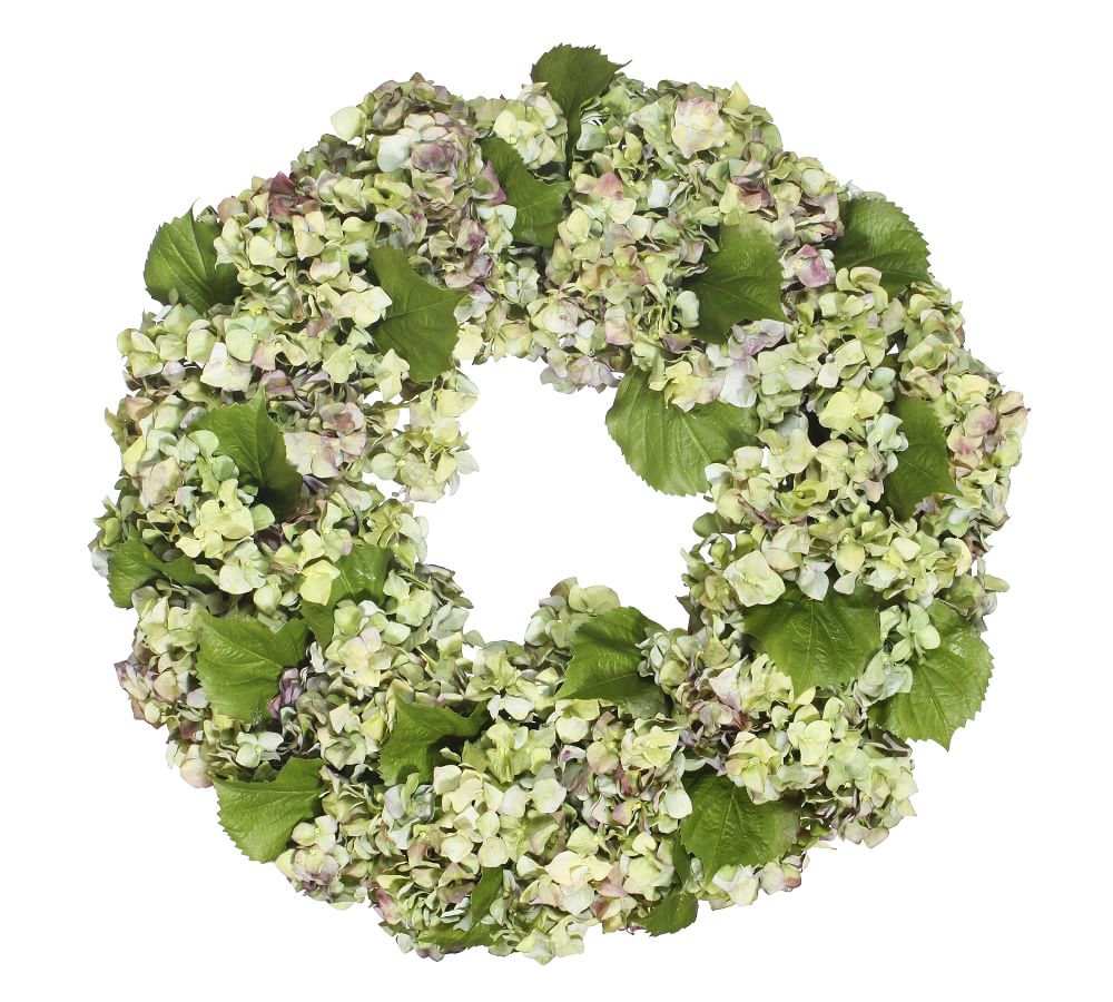 Faux Mixed Hydrangea Wreath | Pottery Barn