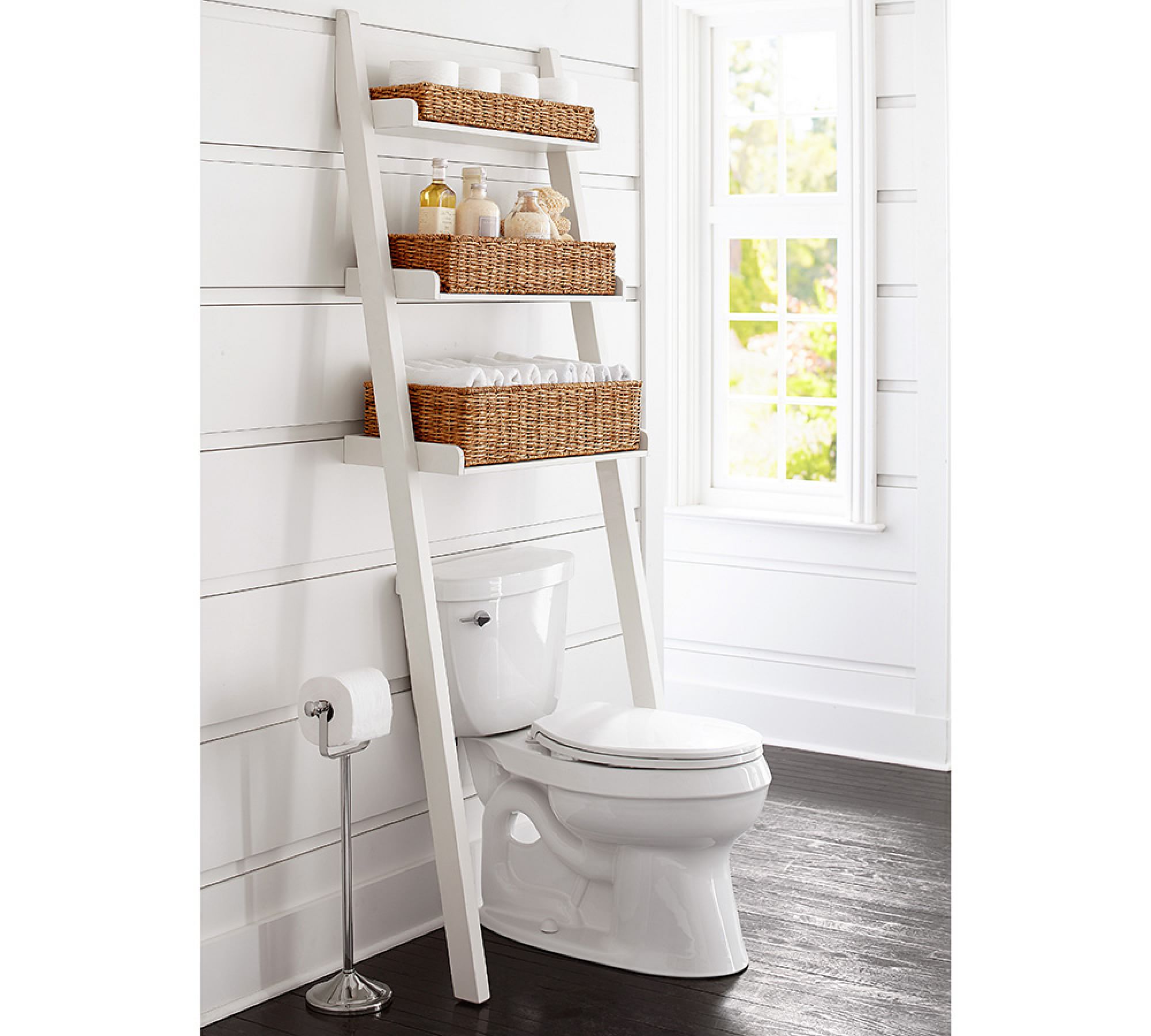 Alt image 1 for Ainsley Over-the-Toilet Ladder with Baskets