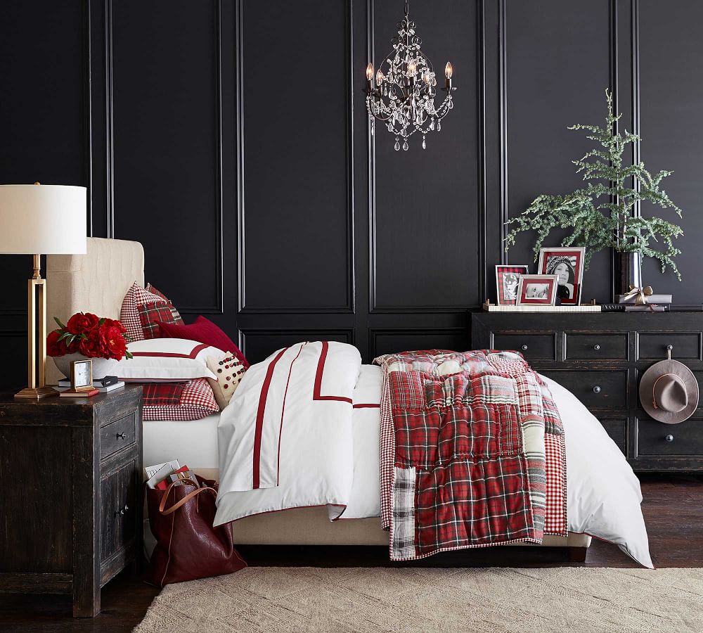 Banded 400ThreadCount Organic Percale Duvet Cover Pottery Barn