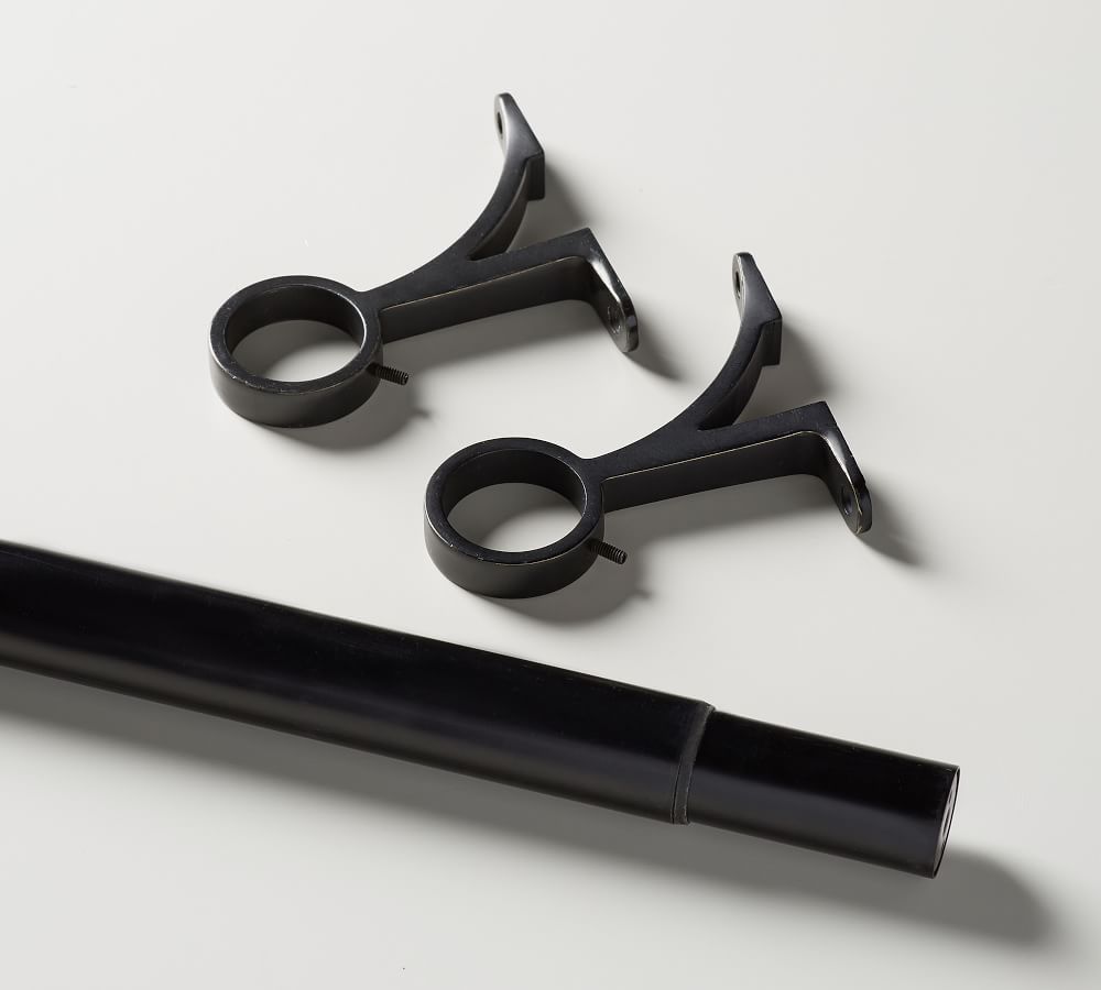 Antique Bronze Curtain Rod & Wall Bracket Pottery Barn