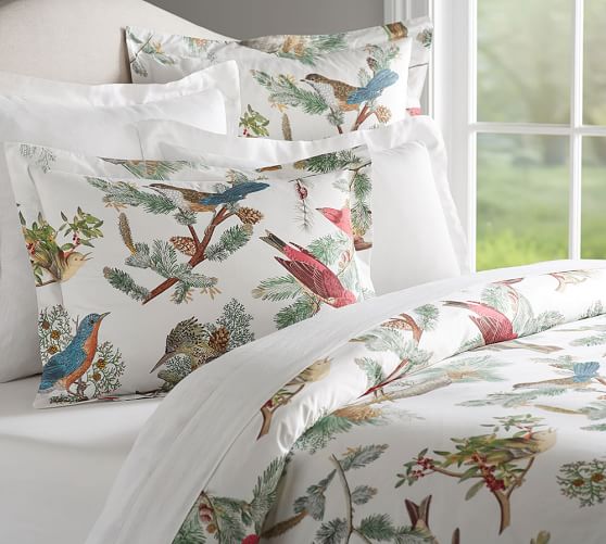 pottery barn duvet birds