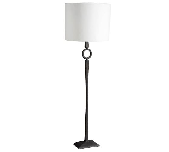 black iron floor lamp