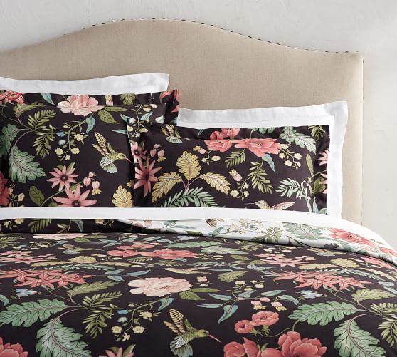 pottery barn floral duvet