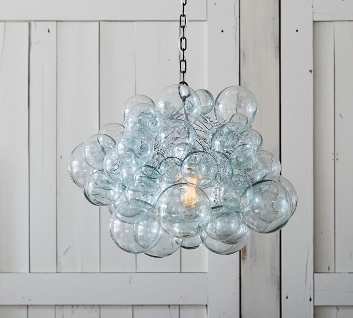 ramona recycled glass chandelier