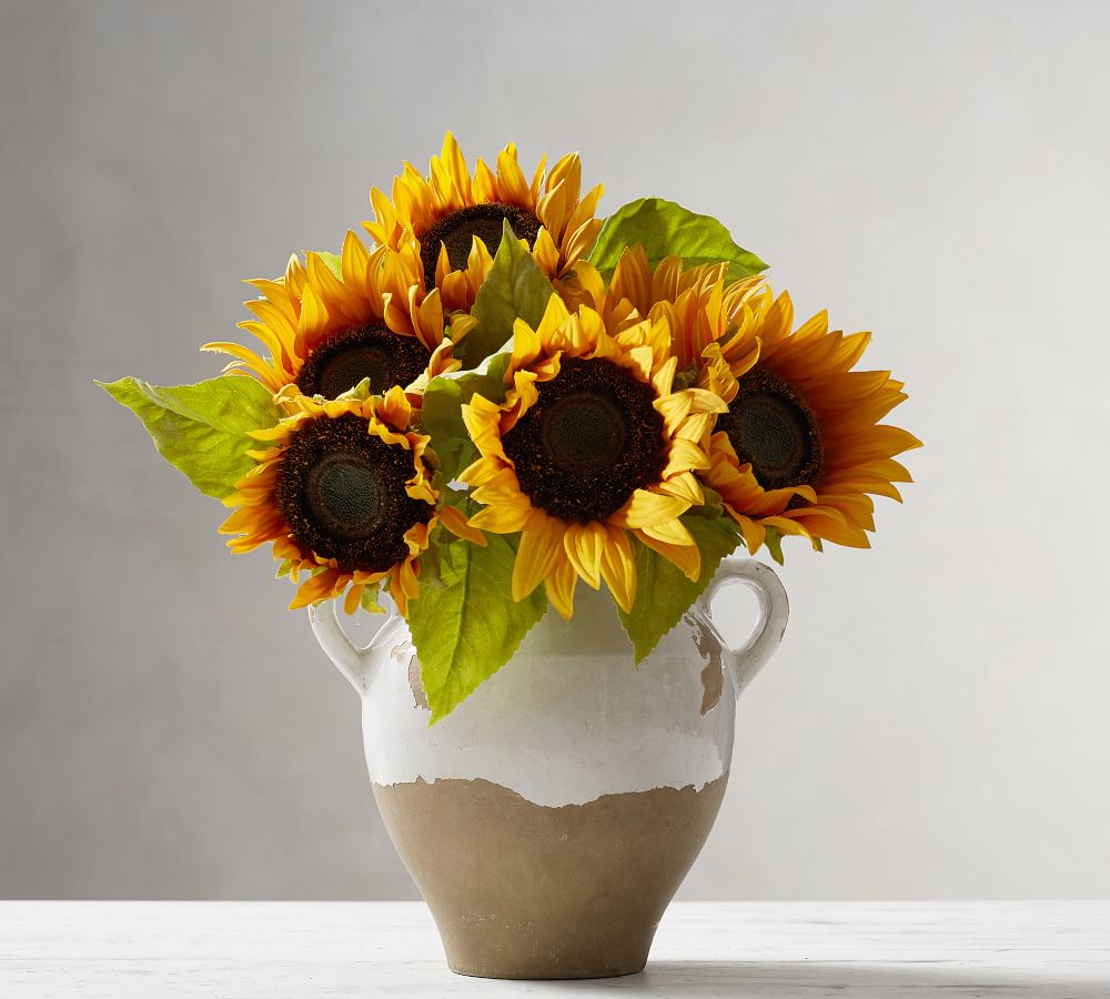 Sunflower Bundle Artificial Flowers Pottery Barn
