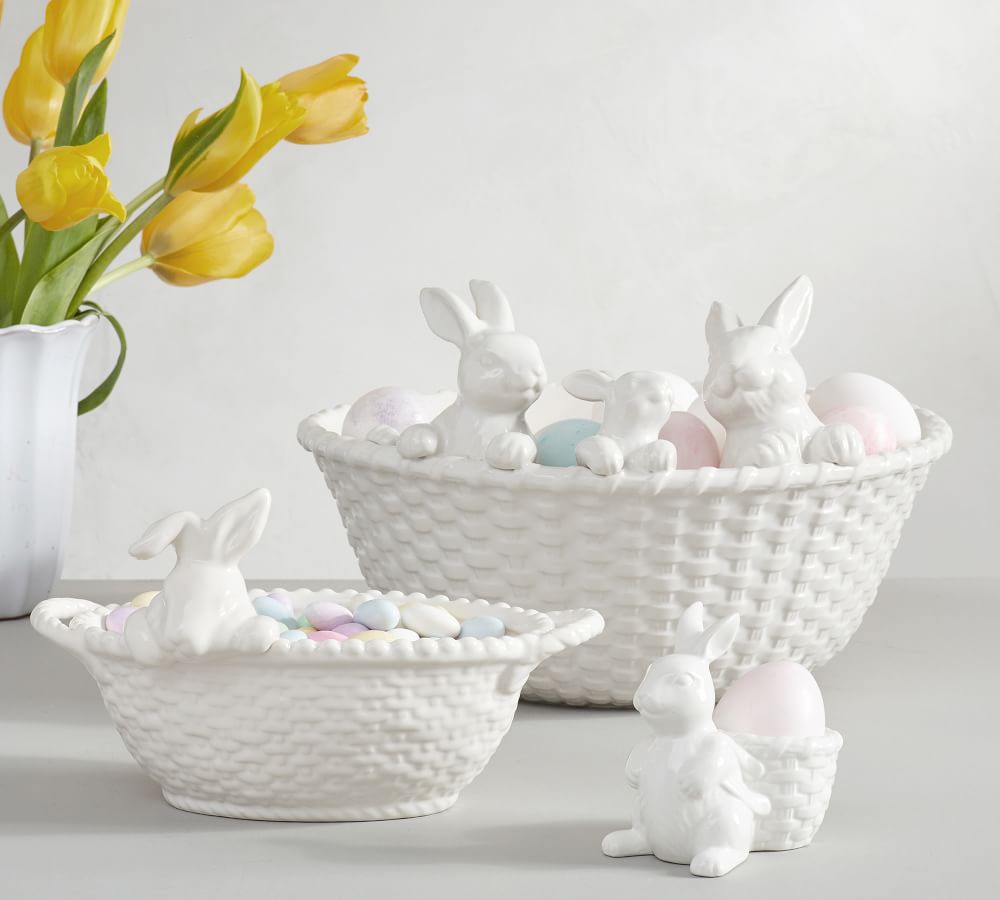 Bunny Basket Egg Cup Pottery Barn