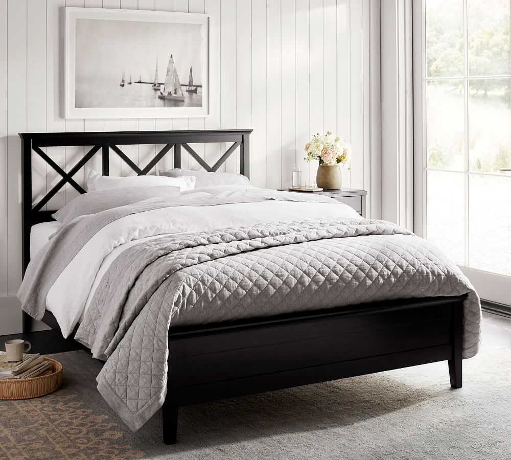 Clara Lattice Bed, Black Pottery Barn