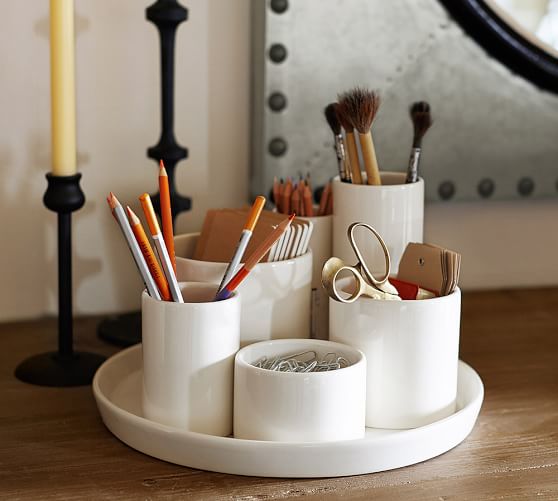 pottery barn desk organizer