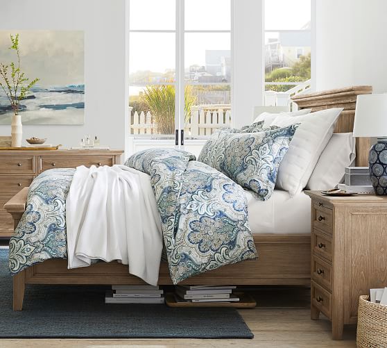 pottery barn blue duvet