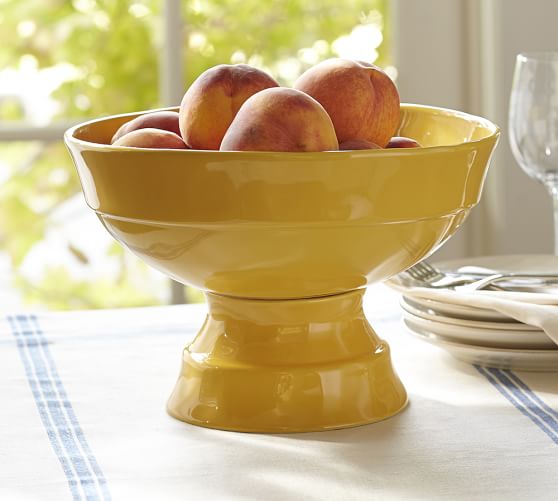 yellow ceramic bowl