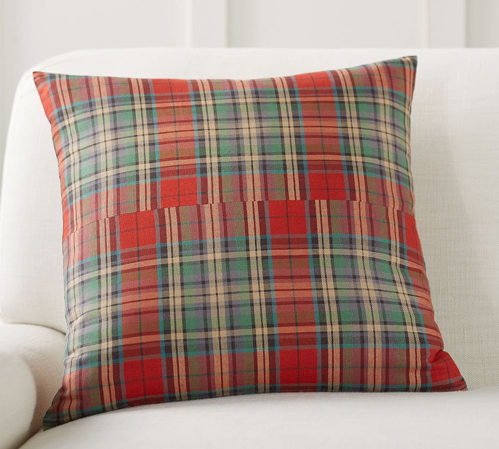 Walker Pieced Plaid Pillow Cover Pottery Barn