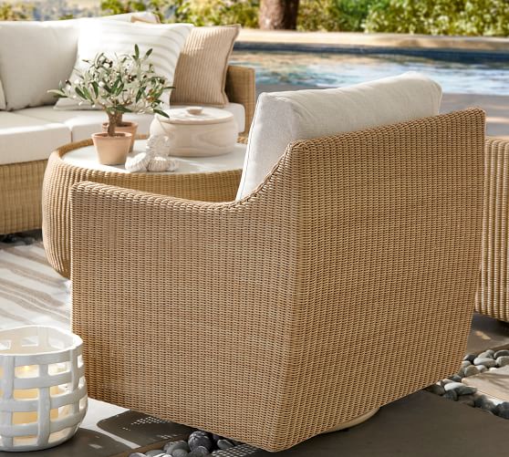 indoor wicker swivel chair