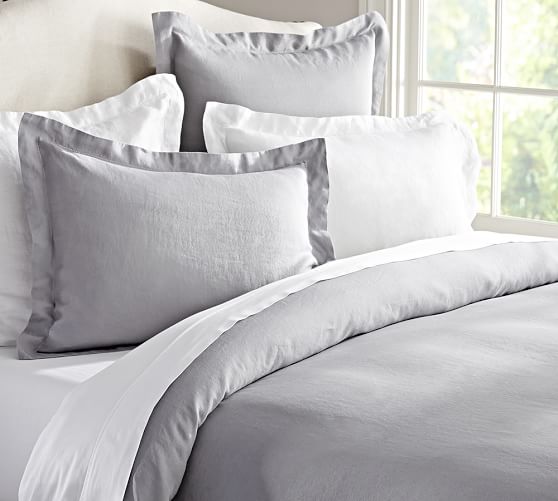 pottery barn linen duvet cover