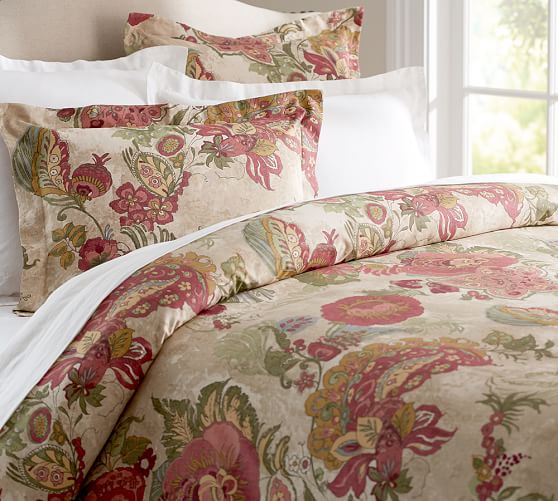 pottery barn floral duvet