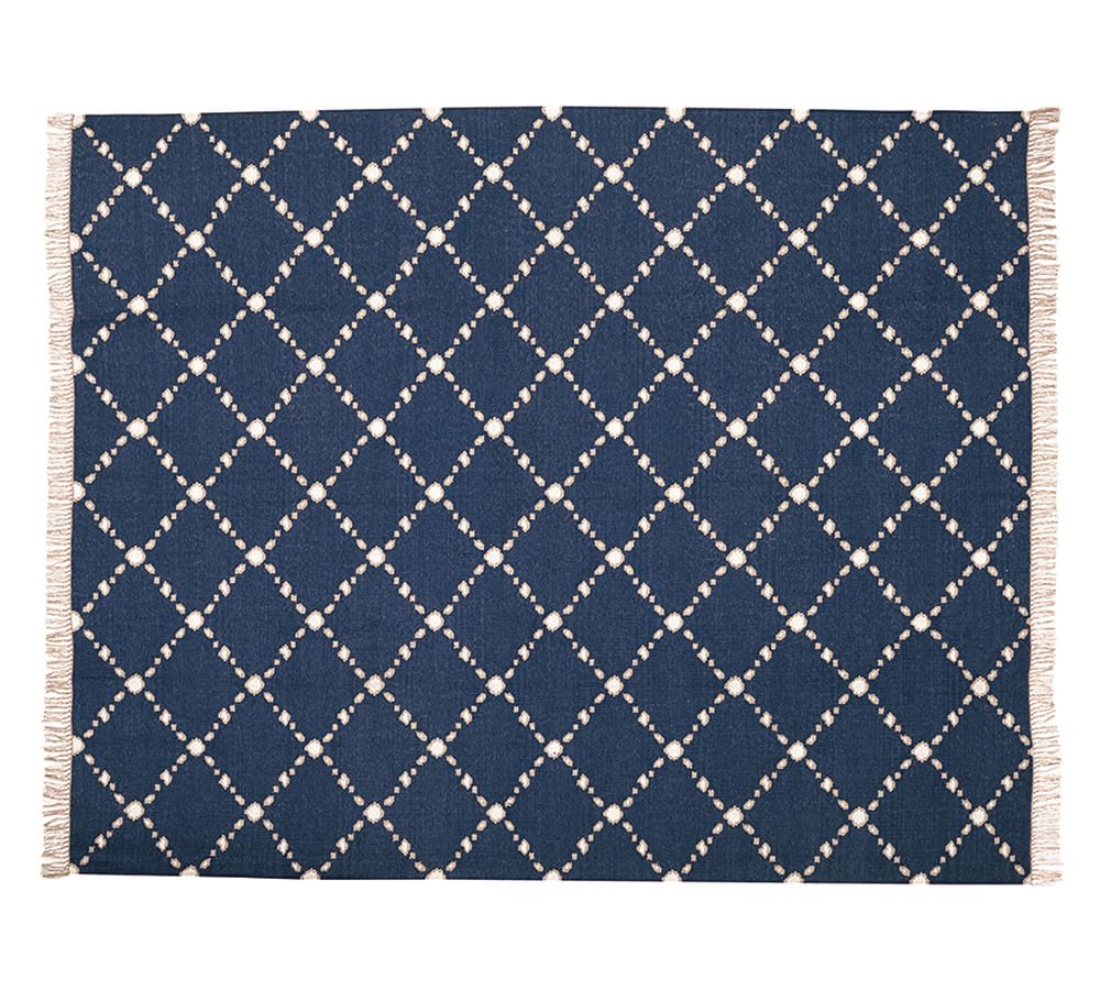 Dot 'N Dash Recycled Yarn Indoor/Outdoor Rug Pottery Barn