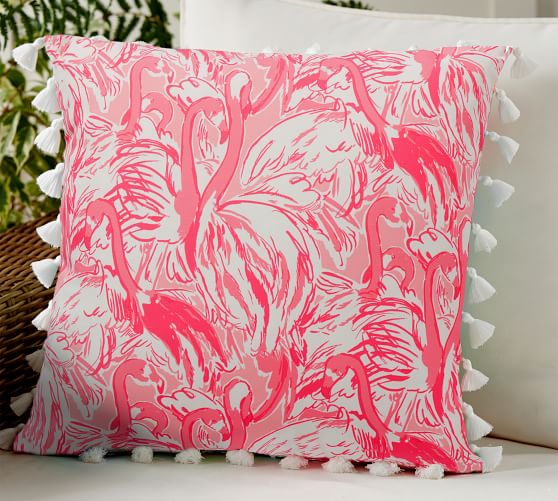 Indoor/Outdoor Lilly Pulitzer Printed Pillow - Pink Colony 